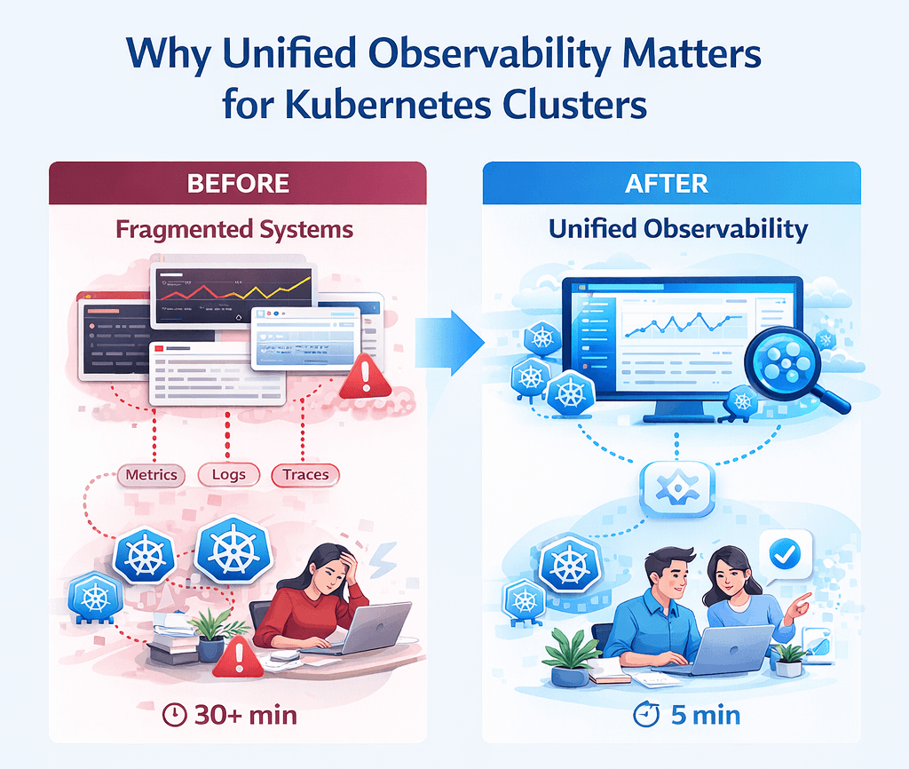 Unified Observability for Kubernetes: Before and After Comparison